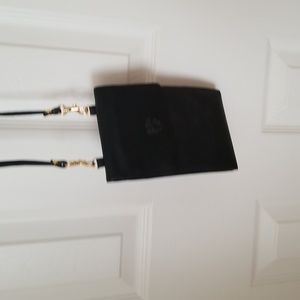 Ladies Black Leather Crossbody Wallet